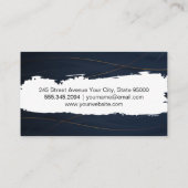 Golden Lines | Donkere blauwe achtergrond Visitekaartje (Achterkant)