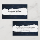 Golden Lines | Donkere blauwe achtergrond Visitekaartje (Voorkant / Achterkant)