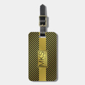 Golden Lines Monogrammed Bagagelabel (Voorkant verticaal)