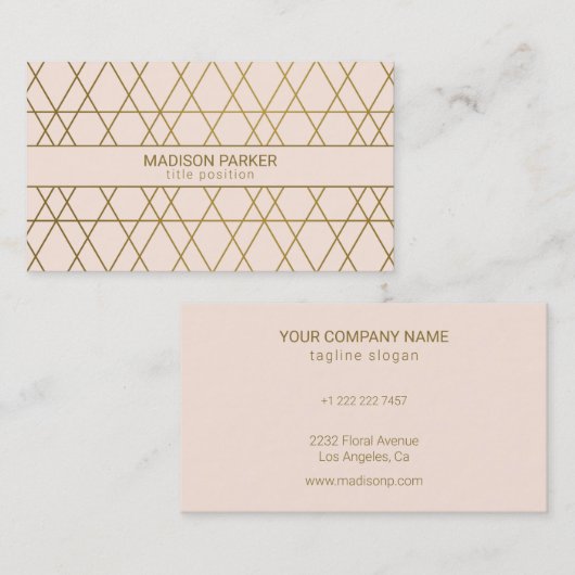 Golden Lines Visitekaartje (Voorkant / Achterkant)