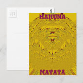 Golden Lion Head Art Print Briefkaart (Voorkant / Achterkant)