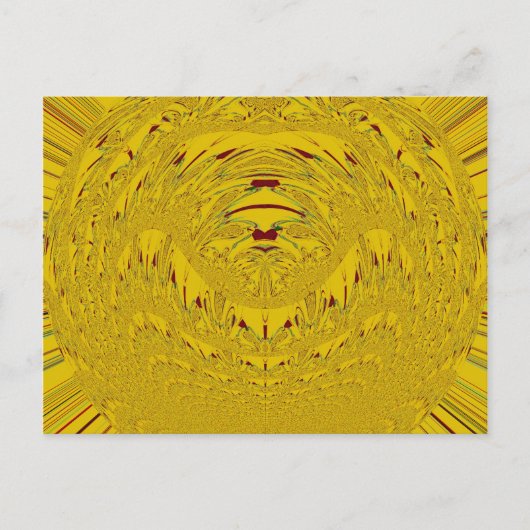 Golden Lion Head Art Print Briefkaart (Voorkant)