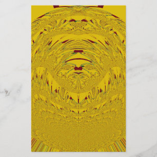 Golden Lion Head Art Print Briefpapier