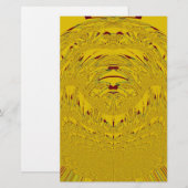 Golden Lion Head Art Print Briefpapier (Voorkant / Achterkant)