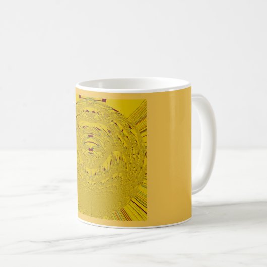 Golden Lion Head Art Print Koffiemok (Voorkant rechts)