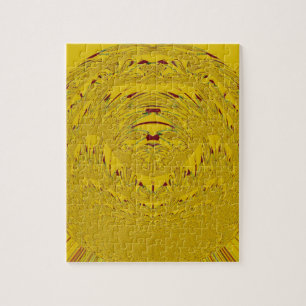 Golden Lion Head Art Print Legpuzzel
