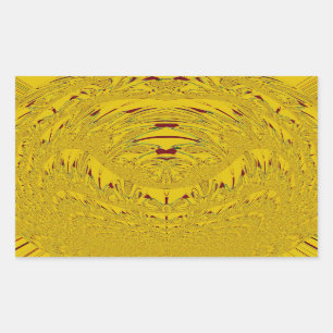 Golden Lion Head Art Print Rechthoekige Sticker