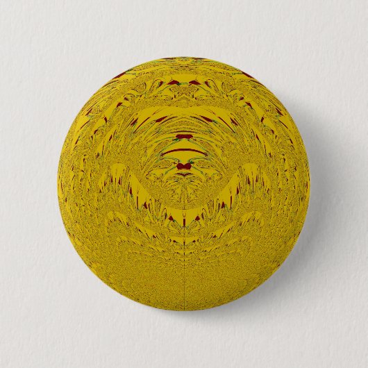 Golden Lion Head Art Print Ronde Button 5,7 Cm (Voorkant)