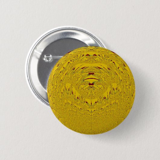 Golden Lion Head Art Print Ronde Button 5,7 Cm (Voorkant /achterkant)