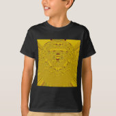 Golden Lion Head Art Print T-shirt (Voorkant)