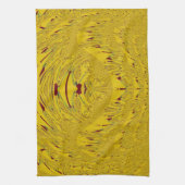 Golden Lion Head Art Print Theedoek (Verticaal)