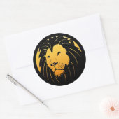 Golden Lion Head Logo Stickers (Envelop)