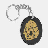 Golden Lion Head Sleutelhanger (Voorkant Links)