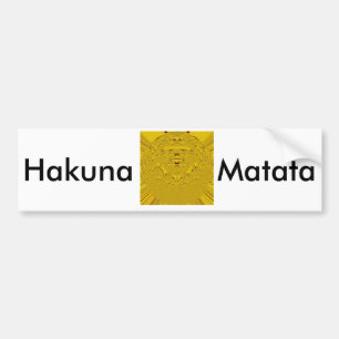 Golden Lion-hoofdvormontwerp Bumpersticker