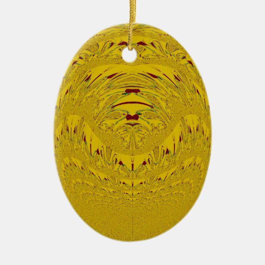 Golden Lion-hoofdvormontwerp Keramisch Ornament (Voorkant)