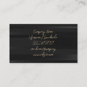 Golden Lion Logo | Achtergrond met zwarte streep Visitekaartje (Achterkant)