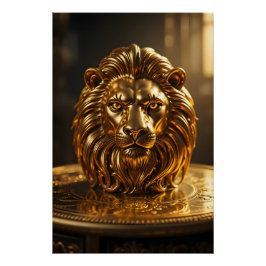 Golden Lion Majesty Perfect Poster
