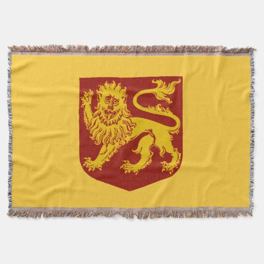 Golden Lion Red Shield Heraldry Deken (Voorkant)