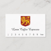 Golden Lion Red Shield Heraldry Visitekaartje (Voorkant)