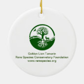 Golden Lion Tamarin Keramisch Ornament (Achterkant)