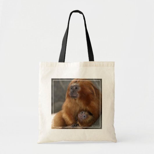 Golden Lion Tamarin met Baby Tote Bag (Voorkant)