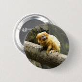 Golden Lion Tamarin Ronde Button 5,7 Cm (Voorkant /achterkant)