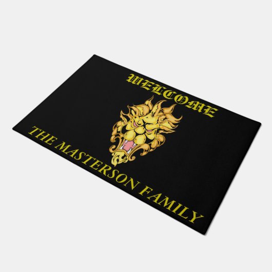 Golden Lion Welkom Mat (Schuin)