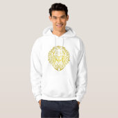 Golden Lion White mannen Hoodie (Voorkant volledig)