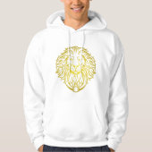 Golden Lion White mannen Hoodie (Voorkant)