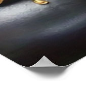 Golden Lips Black Woman Home Decor Muurkunst Poster (Hoek)