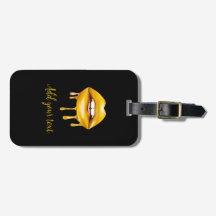 Golden Lips Girly Stijlvol patroon