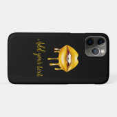 Golden Lips Girly Stijlvol patroon Case-Mate iPhone Case (Achterkant (horizontaal))