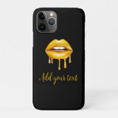 Golden Lips Girly Stijlvol patroon Case-Mate iPhone Case (Achterkant)
