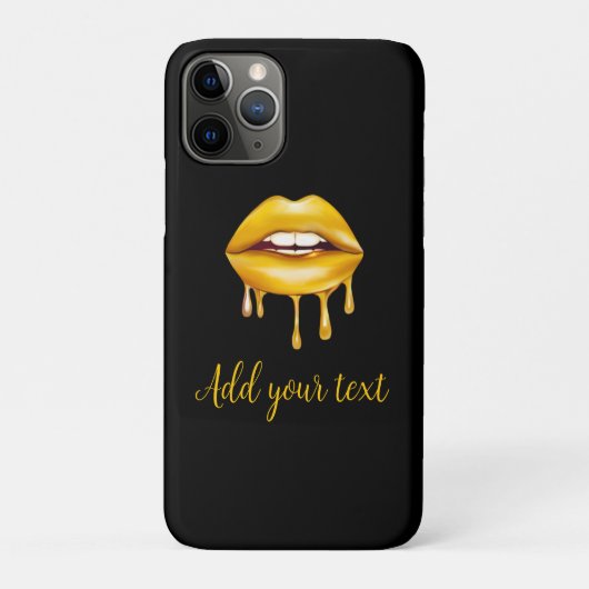 Golden Lips Girly Stijlvol patroon Case-Mate iPhone Case (Achterkant)