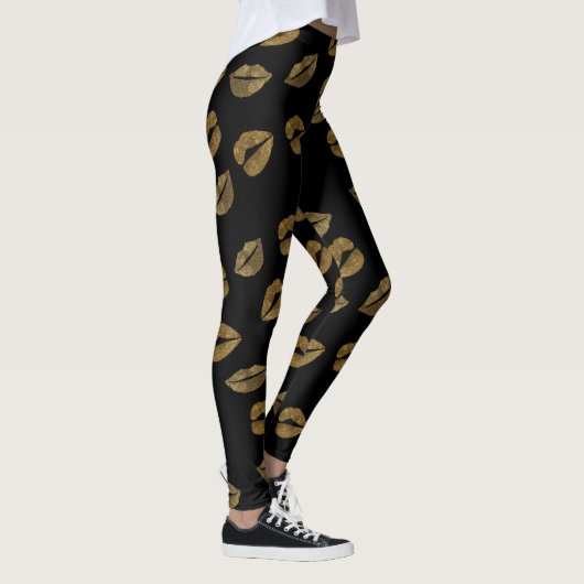 Golden Lips Leggings (Rechts)