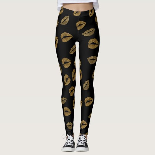 Golden Lips Leggings (Voorkant)