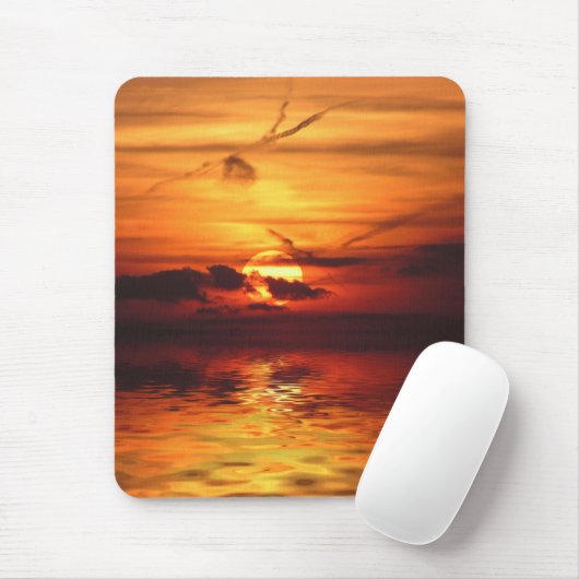 Golden Liquid Sunset Mousepad Muismat (Met muis)