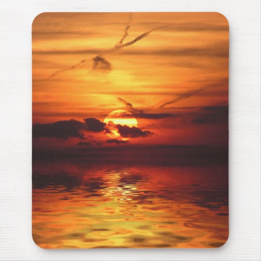 Golden Liquid Sunset Mousepad Muismat (Voorkant)