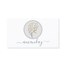 Golden Logo Hairdresser Makeup Artist Lash White