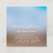 Golden Logo House Real Estate Agent Professional Vierkante Visitekaartje (Achterkant)