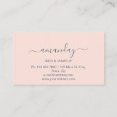 Golden Logo Kapper Make-up Artiest Lash Roos Visitekaartje (Achterkant)