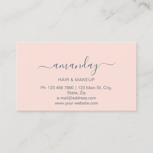 Golden Logo Kapper Make-up Artiest Lash Roos Visitekaartje (Achterkant)