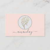 Golden Logo Kapper Make-up Artiest Lash Roos Visitekaartje (Voorkant)