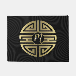 Golden Longevity Geweldige Chinees karakter Deurmat