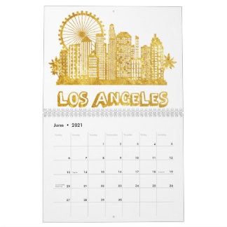 Golden Los Angeles Cityscape Kalender