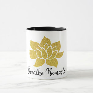 *~* Golden Lotus Breathe Namaste Gold Lotus Yoga Mok