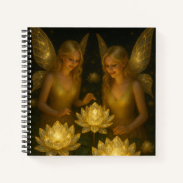 Golden Lotus Fairies Fantasy Art Journal Notitieboek