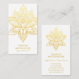 Golden Lotus Flower Elegant Visitekaartje