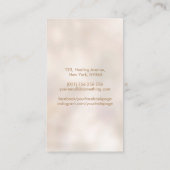 Golden Lotus flower en maanfasen Visitekaartje (Achterkant)