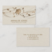 Golden Lotus Flower op Canvas Visitekaartje (Voorkant / Achterkant)